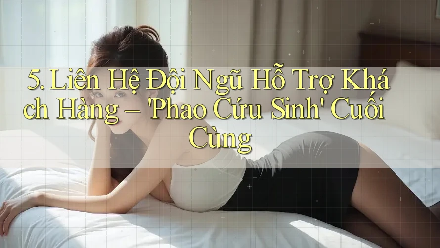 5. Liên Hệ Đội Ngũ Hỗ Trợ Khách Hàng – 'Phao Cứu Sinh' Cuối Cùng