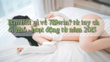 Bạn biết gì về 789win từ tay chơi nhỏ   hoạt động từ năm 2015