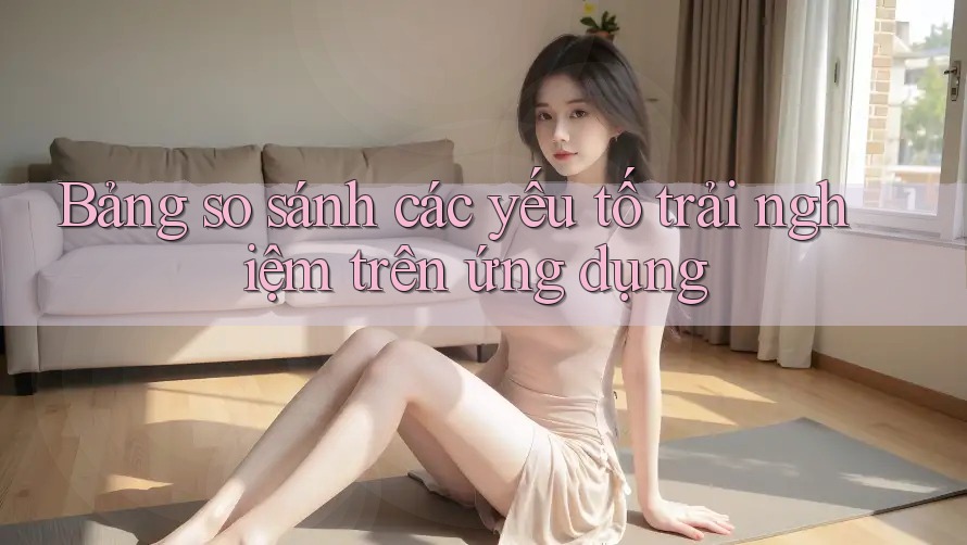 Bảng so sánh các yếu tố trải nghiệm trên ứng dụng