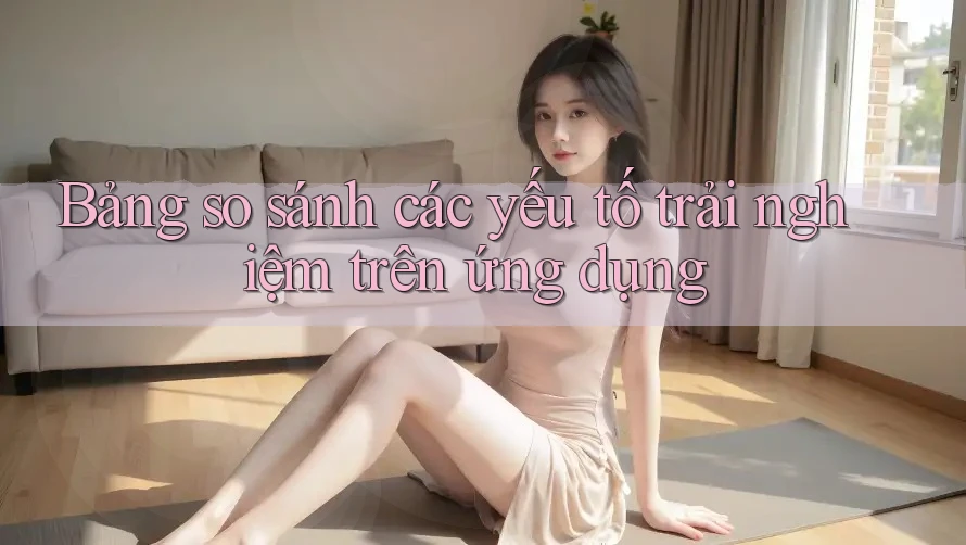 Bảng so sánh các yếu tố trải nghiệm trên ứng dụng