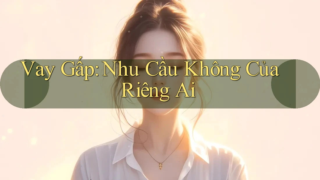 Vay Gấp: Nhu Cầu Không Của Riêng Ai